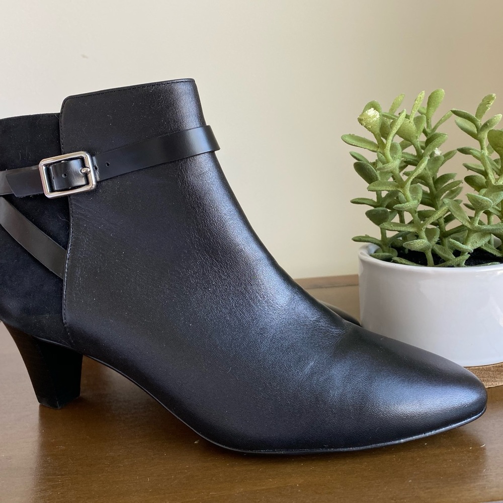 Cole Haan Leather and Suede Booties